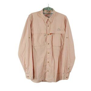 LL Bean Tropicwear Shirt Long Sleeve Canyon Rust Size L Tall